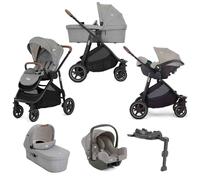 Joie Versatrax Travel System with Ramble XL Carrycot, i-Snug Car Seat & i-Base LX2 - Pebble