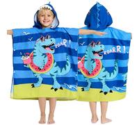 Joiedomi 30"x30" Kids Beach Towels with Hood for Girls Dinosaurier Towels Toddler Bath Towel Quick Dry Soft Microfiber