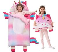 JOIEDOMI Sleeping Bag with Pillow & Blanket - Nap Mat for Kids -Slumber Bag for Daycare Kindergarten- Kids Sleeping Bag- Gift for Birthday Christmas
