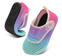 JOIFNREE Girls Water Shoes Boys Aqua Shoes Non-Slip Breathable Quick-Dry Aqua Socks Summer Indoor Shoe Toddlers Beach Shoes Blue Purple 6.5/7 UK Child