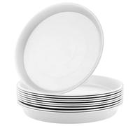 JOIKIT 10-Pack 30cm Plant Pot Saucers, Drip Trays - White, Plastic for Indoor & Outdoor Garden Plants