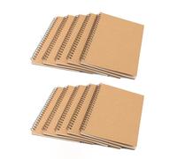 JOIKIT 10 Pack A5 Spiral Notebook, 14.5 x 21cm A5 Line Craft Soft Cover Bound Notebook, 120Pages / 60 Sheets 80gsm Wirebound Notebook for Business, Travel Journaling