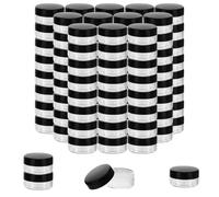 JOIKIT 100 PCS 10g/10ml Plastic Sample Pots, Small Plastic Pot Jars with Lids, Mini Sample Container for Make Up Storage, Travel