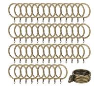 JOIKIT 100 Pcs Brass Curtain Rings, 38mm Internal Diameter Drapery Sliding Eyelet Rings