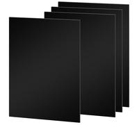 JOIKIT 4 PCS A3 Black Acrylic Sheet, 420 x 297 x 3mm Black Acrylic Board for DIY Craft