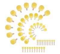 JOIKIT 50 Pieces Round Sponge Brush Set, 5 Size Foam Brush Sponge with Wood Handle, Paint Sponge Stippler Brush for Painting Crafts, Project
