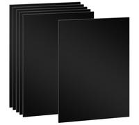 JOIKIT 6 PCS A4 Black Acrylic Sheet, 297 x 210 x 3mm Black Acrylic Board for DIY Craft