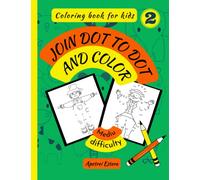 Join dot to dot - Medium difficulty: Book with various pictures with medium level of difficulty to join dot to dot / Large pictures with dots to join