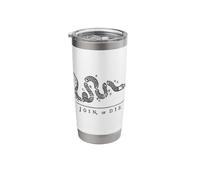 Join OR DIE Snake Franklin Independence Gadsden 1776 Flag Stainless Steel Insulated Tumbler