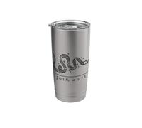 Join OR DIE Snake Franklin Independence Gadsden 1776 Flag Stainless Steel Insulated Tumbler