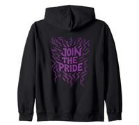 Join The Pride Halloween Kids Matching Tribal Tattoo Pattern Zip Hoodie