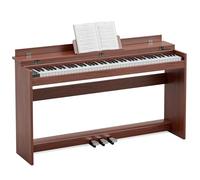 JOINATRE 88 Key Full Size Weighted Digital Piano Keyboard,Hammer Action Electric Piano with Professional Three-Pedal & Multi-Functional Dust Cover,Brown