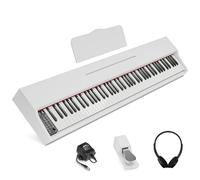 JOINATRE 88 Keys Digital Piano Keyboard with Full Size Semi-weighted Keys,Portable Electric Piano with Pedal,Headphone,MP3 Connection,Full-featured Keyboard for Beginner,Kids,Adults,White