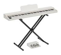 JOINATRE 88 Keys Digital Piano Keyboard with Full Size Semi-weighted Keys,Portable Electric Piano with X Stand,3 Pedal,Headphone,MP3 Connection,Full-featured Keyboard for Beginner,Adults,Warm White