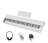 JOINATRE 88 Keys Digital Piano Keyboard with Semi-weighted Full Size Keys,Portable Electric Piano with Pedal,Headphone,MP3 Connection,Full-featured Keyboard for Beginner,Kids,Adults,White