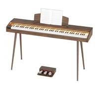 JOINATRE 88 Keys Weighted Keys Digital Keyboard Piano with Adjustable Light, Full Size Hammer-action Electronic Piano Keyboard,3 Pedal,Full-featured Keyboard for Beginner,Kids,Adults,Chocolate Brown
