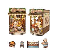 JOINCON DIY Miniature House Kit Tiny House Bakery Shop Dollhouse Miniature Kit for Adults Teen Mini House Building kit 3D Wooden Puzzle Gifts Home Decor- Bear Bakery (SQ-65)