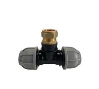 Joiner/Link to Join mdpe Water Pipe Compression tee Fitting to Copper Pipe,Available for 20mm,25mm and 32mm mdpe Pipe (32mm tee-28mm Copper)
