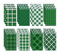 JOINFANXIN 24Pcs St. Patrick's Day Mini Spiral Notebooks Green Plaid Mini Small Notepads DIY Crafts for St. Patrick's Theme Party School Office Rewards Favors Supplies
