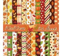 JOINFANXIN Autumn Scrapbook Paper Pad 24 Sheets, Doubled-sided Craft Paper
