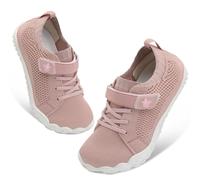 JOINFREE Kids Barefoot Shoes Boys Girls Wide Fit Trainers Lightweight Non Slip Zero Drop Sneakers for Toddler Little Big Kids Breathable Walking Shoes for School & Outdoor Pink 9 UK Child