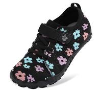 JOINFREE Kids Hiking Shoes Non Slip for Toddler Little Big Kids Breathable Barefoot Zero Drop School Trainers for Walking Running Outdoor Activities BlackFlower UK Child 11