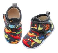 JOINFREE Little Boys Girls House Slippers Indoor Boots Toddler Home Shoes Lightweight Cozy Socks GreyDinosaur 9.5-10 UK Child