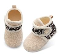 JOINFREE Little Boys Girls House Slippers Indoor Boots Toddler Home Shoes Lightweight Cozy Socks Leopard 9.5-10 UK Child