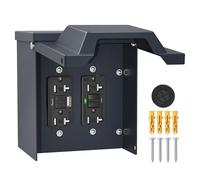 Joinfworld 20 Amp GFCI Outlet with USB＆Type-C Ports, Outdoor Waterproof Outlet Box Lockable Outlet Cover ETL Listed WRTR GFCI Box