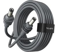 Joinfworld 2M Starlink Mini Waterproof Cable 18AWG DC5521 Male to Male, Replacement Cable for Starlink Mini, for Camping, Motorhome and Outdoor Use, Grey (5M)