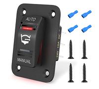 Joinfworld 3 Way 20A Bilge Pump Rocker Switch Waterproof 12V 24V 4Pin SPDT Auto/Off/Manual Bilge Pump Switch with LED Light for Automotive Cars Vehicles Marine Boats Trucks RVs