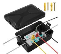 Joinfworld Large Outdoor Electrical Box 13x8x5 Outdoor Extension Cord Cover Waterproof Electrical Box Black Outside Power Cord Protector Enclosure for Cable Wire Power Strip Outlet Plug
