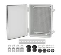 Joinfworld Outdoor Electrical Enclosure Plastic Junction Box Outdoor Waterproof Electric Box Nema 4 Enclosure Control Box Weather Proof for WiFi Router 14"x10"x6"