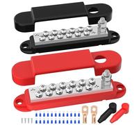 Joinfworld Power Distribution Block 12V 150A 1/4"（M6）Stud Marine Bus Bar 12 Volt DC Battery Busbar for Boat Automotive Solar Wiring