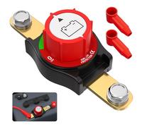 Joinfworld Side Post Battery Disconnect Switch ON-OFF Battery Cut Off Switch 12V-48V Battery Kill Switch for Car, Boat, Vehicle, RV