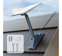 Joinfworld Starlink Mini Wall Mount Roof Mount 360 Adjustable Starink Mini Home Mount Heavy Duty Pole Mounting Grey (Roof Mount)