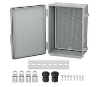 Joinfworld Waterproof Box for Outdoor Electrics 11.4x7.5x5.5" Outside Weatherproof Electrical Box Plastic Weather Proof Nema 4 Enclosure