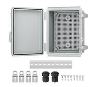 Joinfworld Waterproof Outdoor Electrical Box 8.7"x6.7"x4.3" Outdoor Electrical Enclosure Weatherproof Outside Junction Box for Power Supply, Wifi Extender, Network, Router