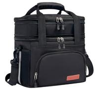 JOINGO Tactical Lunch Box for Men/Women, 16L Expandable Insulated Lunch Bag | Double Deck Insulated Cooler Bag, 12-Hour Cooling Large Lunch Bag for Work, Construction, Office, Travel, Camping & Hiking