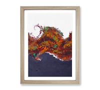 Joining The Angels Abstract Framed Print | A2 Oak Framed Wall Art | Ready to Hang | Abstract Fantasy Picture | Living Room Bedroom Lounge Office