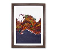 Joining The Angels Abstract Framed Print | A2 Walnut Framed Wall Art | Ready to Hang | Abstract Fantasy Picture | Living Room Bedroom Lounge Office