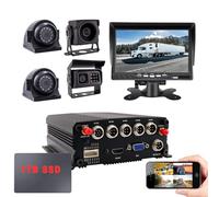 JOINLGO (1TB SSD Included) 4CH GPS WiFi Vehicle Truck DVR Video Recorder Kit Live View on APP/Web/PC with 4pcs Side Rear View Waterproof Camera for Fleet/RV