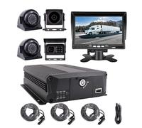 Joinlgo 4 Channel H.264 2.0Mp 1080P Ahd Dual 128Gb Sd Mobile Vehicle Car Dvr Mdvr Video Recorder Kit Night Vision Waterproof Side Front Rear View Camera 7 Inch Monitor