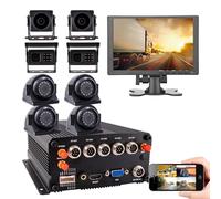JOINLGO 8-CH GPS WiFi 4G 1080N AHD HDD Mobile Vehicle Car DVR MDVR Video Recorder Kit with 8pcs 1080P 2.0MP Car Camera 10 inch Screen Remote View on PC Phone for Truck Van Bus RV