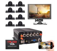 JOINLGO 8-CH Mobile DVR Backup Camera System 10" HD Remote Monitor on PC Phone GPS WiFi 4G 1080P AHD Vehicle Car DVR MDVR Video Recorder with Mini Large View Angle Car Cameras for Truck/RV/Bus