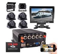 JOINLGO 8 Channel GPS WiFi 4G SSD/HDD/SD Drive Mobile Vehicle Car DVR Video Recorder Kit Real-time Monitor on PC Phone with Waterproof Side Rear Back View for fleet truck van bus.