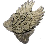 JOINPAYA 1 Pair Golden Sequin Wing Applique Patches for Clothes and Jean Jacket, Embroidery Accessories to Decorate or Cover Broken Holes, for DIY Sewing Projects