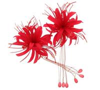 JOINPAYA 1 Pair Hairpin Asian Hair Accessories Flower Shape Cloth Plastic Material Bridal Perfection Practical Headdress for Brides Elegant Traditional Chinese Style Special Occasion