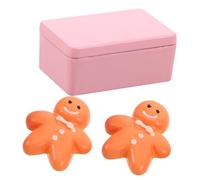 JOINPAYA 1 Set Dollhouse Food Props Miniature Gingerbread Man Cookies 1:12 Realistic Mini Food Toys Tiny Biscuits For Holiday Scene Dollhouse Decor