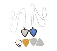 JOINPAYA 1 Set Guitar Picks: Heart-shaped Electric Guitar Plectrums Holder Necklace With Picks For Bass Acoustic Electric Musical Instrument Accessories
